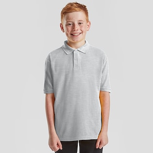 Fruit of the Loom 65/35 Kids Polo - heather grey