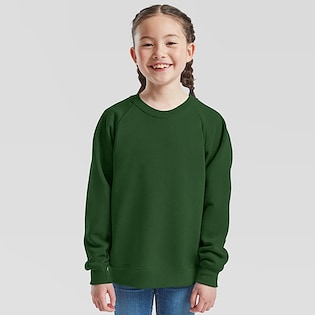 Fruit of the Loom Kids Classic Raglan Sweat - bottle green
