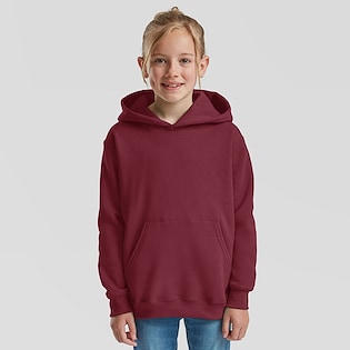 Fruit of the Loom Kids Classic Hooded Sweat - burgundy