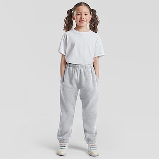 Fruit of the Loom Kids Premium Elasticated Cuff Jog Pants - heather grey