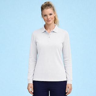 Printer Active Wear Surf Ladies LS - white