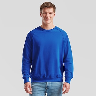 Fruit of the Loom Lightweight Raglan Sweat - royal blue