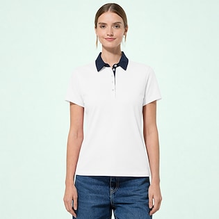 Kariban Ladies´ Two-Tone Jersey Polo Shirt - white/ navy