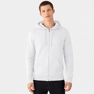 B&C Organic Zipped Hood - white