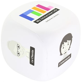 Stressball Dice without dots - weiß