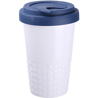 Take-away-Becher Bellamy Secure, 30 cl - white/ navy