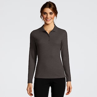 SOL´s Polo LSL Women - charcoal melange