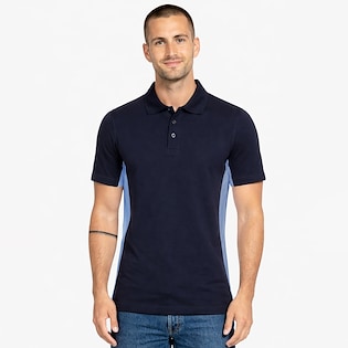 Kariban Polo Flag - navy/ sky blue