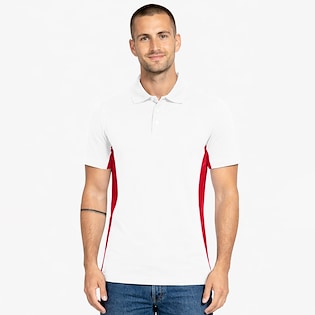 Kariban Polo Flag - white/ red